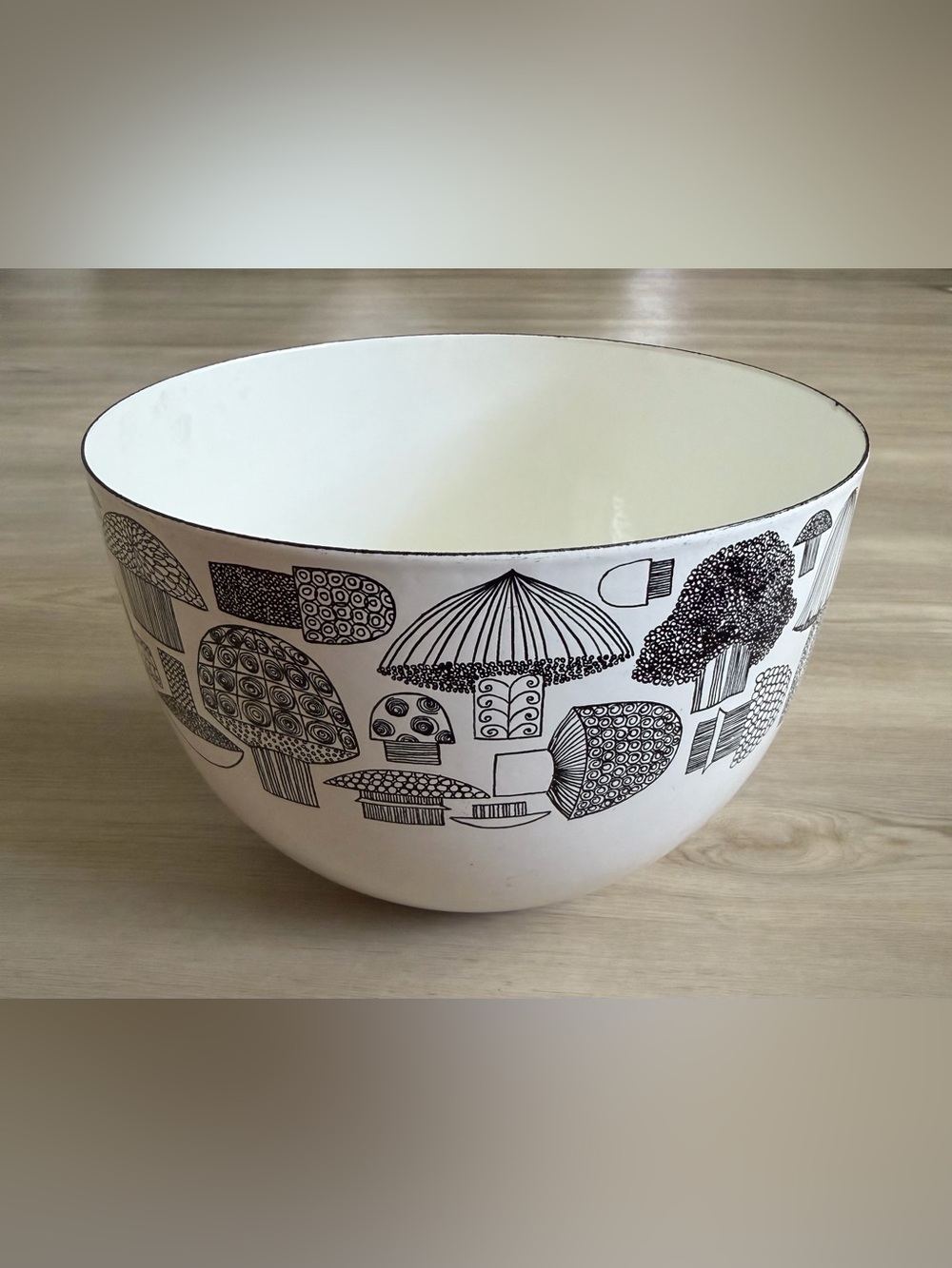 KAJ FRANCK Arabia Enamel Mushroom Bowl Finel Arabia Finland Mid Century Modern